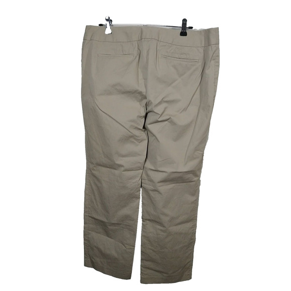 Liz Claiborne Woman 16 Audra Pants Tan Flat Front Khaki Straight Leg - Picture 12 of 12